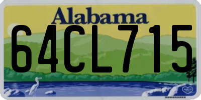 AL license plate 64CL715