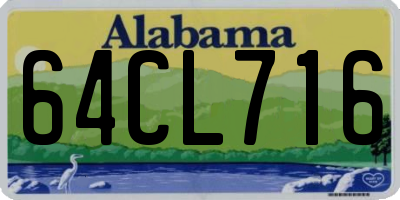 AL license plate 64CL716