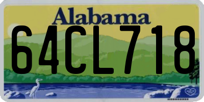 AL license plate 64CL718