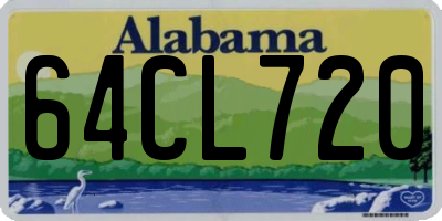 AL license plate 64CL720