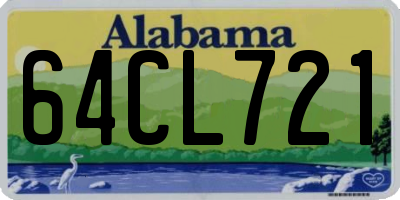 AL license plate 64CL721