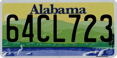 AL license plate 64CL723