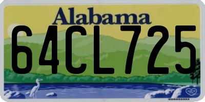 AL license plate 64CL725