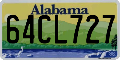 AL license plate 64CL727