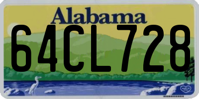 AL license plate 64CL728