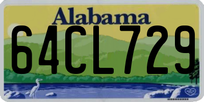 AL license plate 64CL729