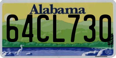 AL license plate 64CL730