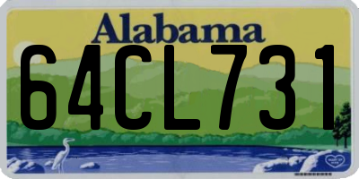 AL license plate 64CL731