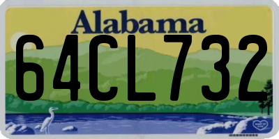 AL license plate 64CL732