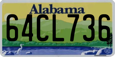AL license plate 64CL736