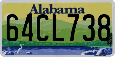 AL license plate 64CL738