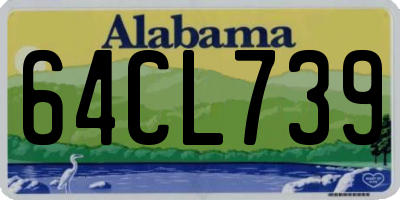 AL license plate 64CL739