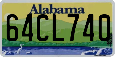 AL license plate 64CL740