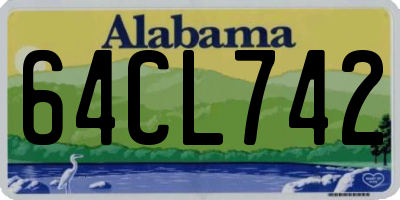 AL license plate 64CL742