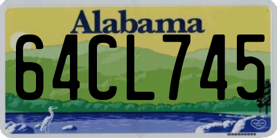 AL license plate 64CL745