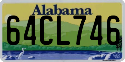 AL license plate 64CL746