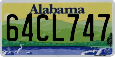 AL license plate 64CL747