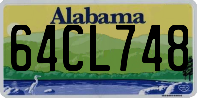 AL license plate 64CL748