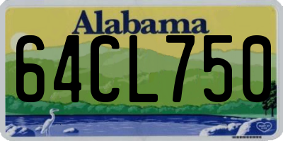 AL license plate 64CL750