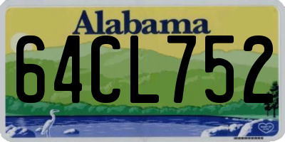 AL license plate 64CL752
