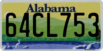 AL license plate 64CL753