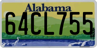 AL license plate 64CL755