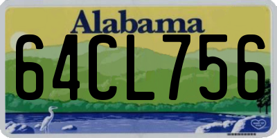 AL license plate 64CL756