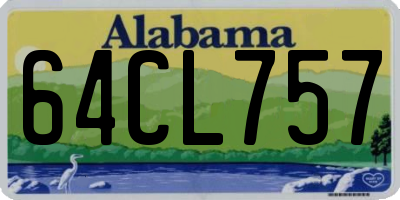 AL license plate 64CL757