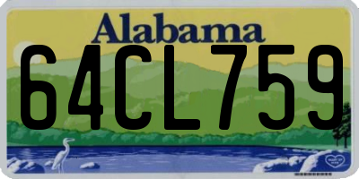 AL license plate 64CL759