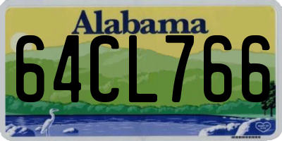 AL license plate 64CL766