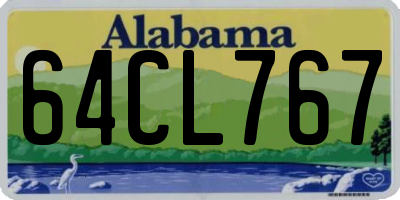 AL license plate 64CL767