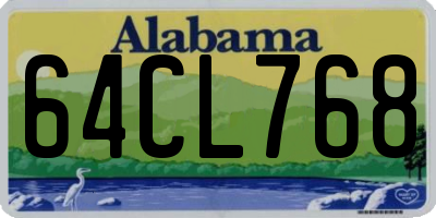 AL license plate 64CL768