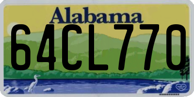 AL license plate 64CL770