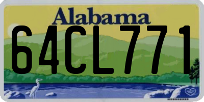 AL license plate 64CL771