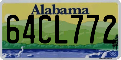 AL license plate 64CL772