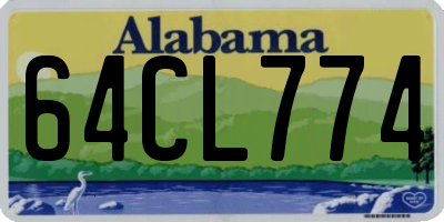 AL license plate 64CL774