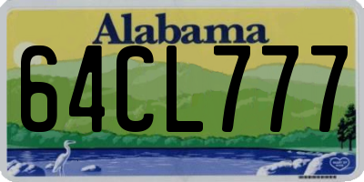 AL license plate 64CL777