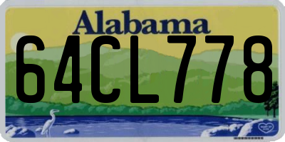AL license plate 64CL778