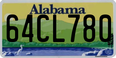 AL license plate 64CL780