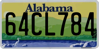 AL license plate 64CL784