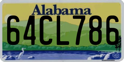 AL license plate 64CL786