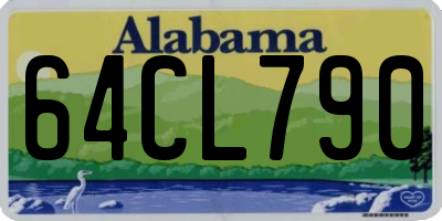 AL license plate 64CL790