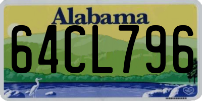 AL license plate 64CL796