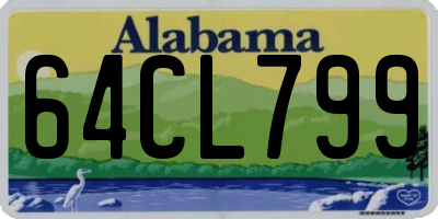 AL license plate 64CL799