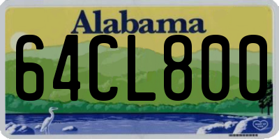 AL license plate 64CL800