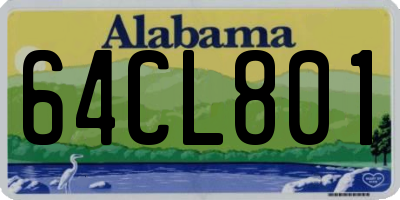 AL license plate 64CL801