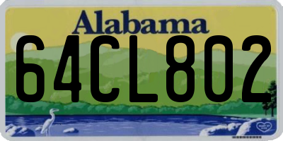 AL license plate 64CL802