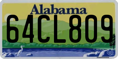 AL license plate 64CL809