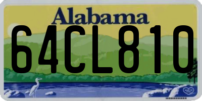 AL license plate 64CL810