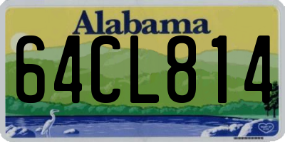 AL license plate 64CL814